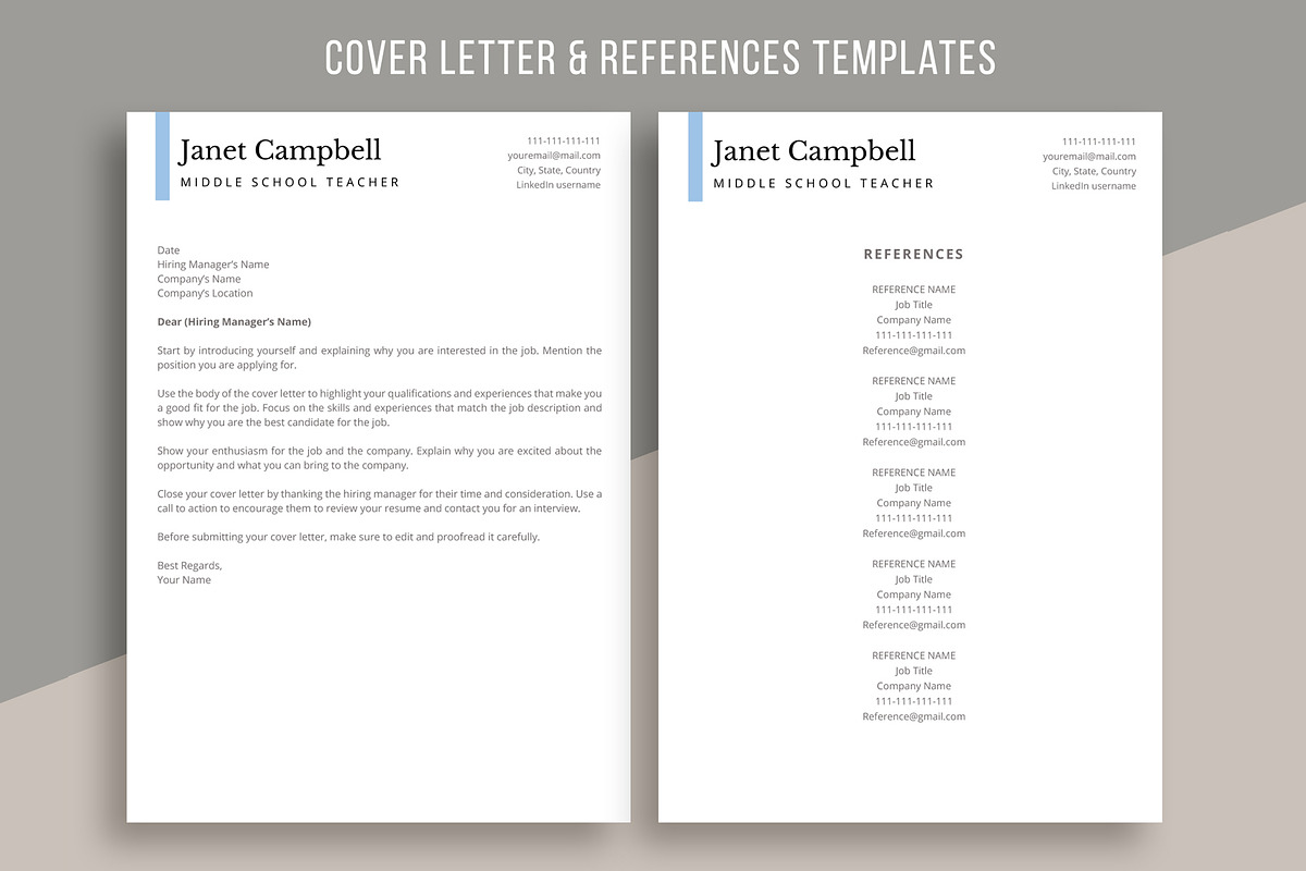 Resume Template word | Educator CV, a Resume Template by aivos (Photo 5 of 7)