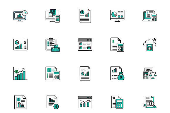 Accounting Software Icon Set preview 2