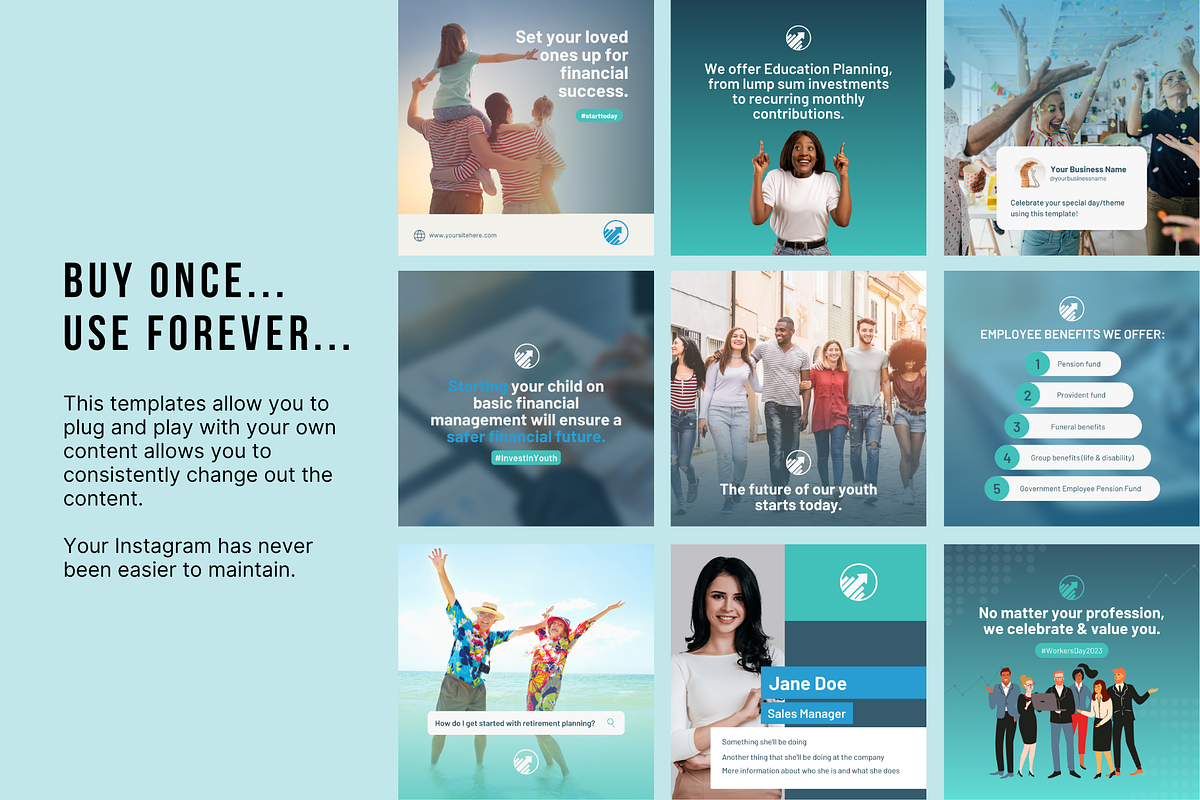 12 Finance Social Media Templates, a Social Media Template by Sincerely Media (Photo 5 of 9)