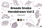 Breeds Snake Handdrawn Vol 2, an Animal Illustration by SLAB! Design (Thumbnail 1 of 3)