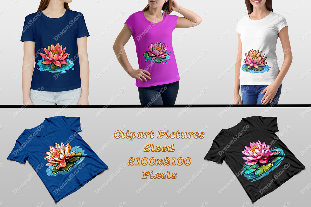 Water Lily Clipart, an Object Graphic by DreamerStarCo (Photo 5 of 6)
