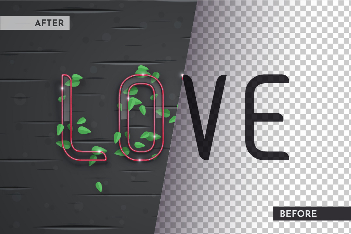 love Editable Text Effect, a Layer Style Add-On by rwgusev (Photo 2 of 7)