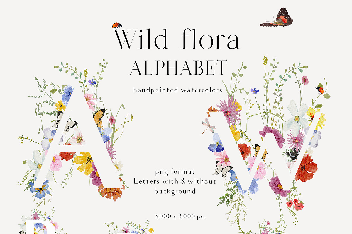 Watercolor Bright wildflowers set, a Decorative Illustration by Grace Noboa Illustrations (Photo 5 of 11)