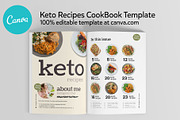 Keto Recipes Cookbook CANVA template, a Templates & Theme by DeLaGranSiete (Thumbnail 3 of 10)