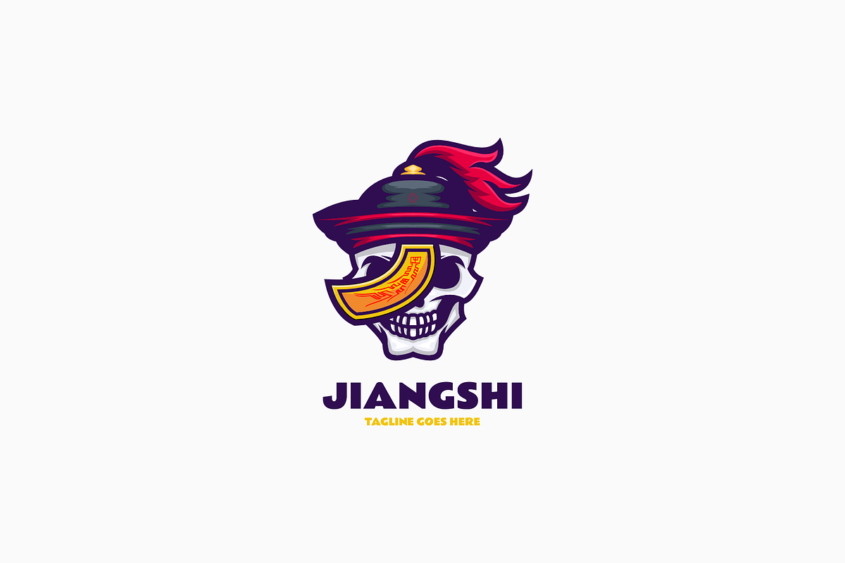 Skull Jiangshi Simple Mascot Logo, a Branding & Logo Template by Artnivora.Std
