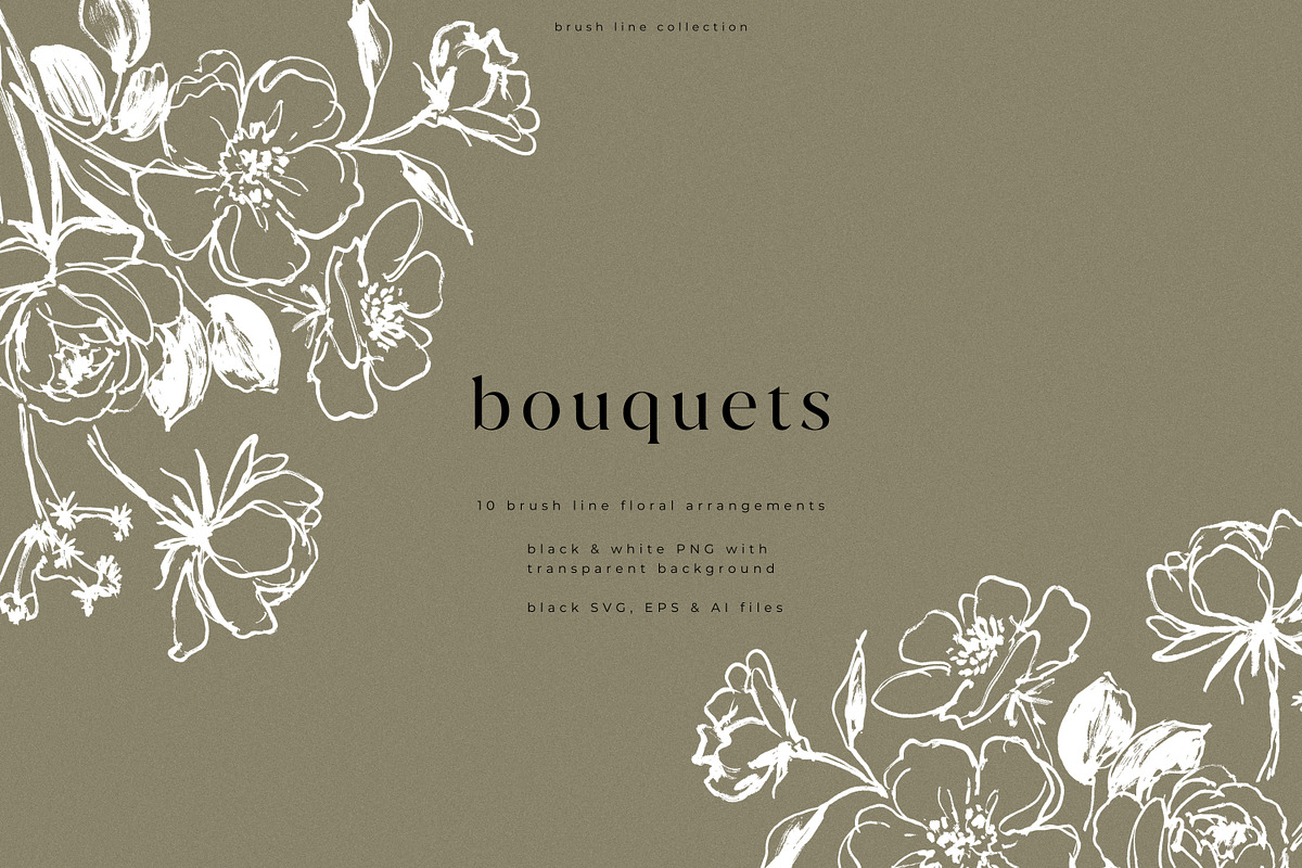 Hand Drawn Bouquets, a Decorative Illustration by PeDe Designs (Photo 9 of 10)
