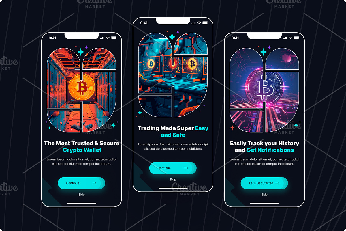 Crypto Currency App UI Kit Template, an UI Kit Template by DesignBox (Photo 3 of 6)
