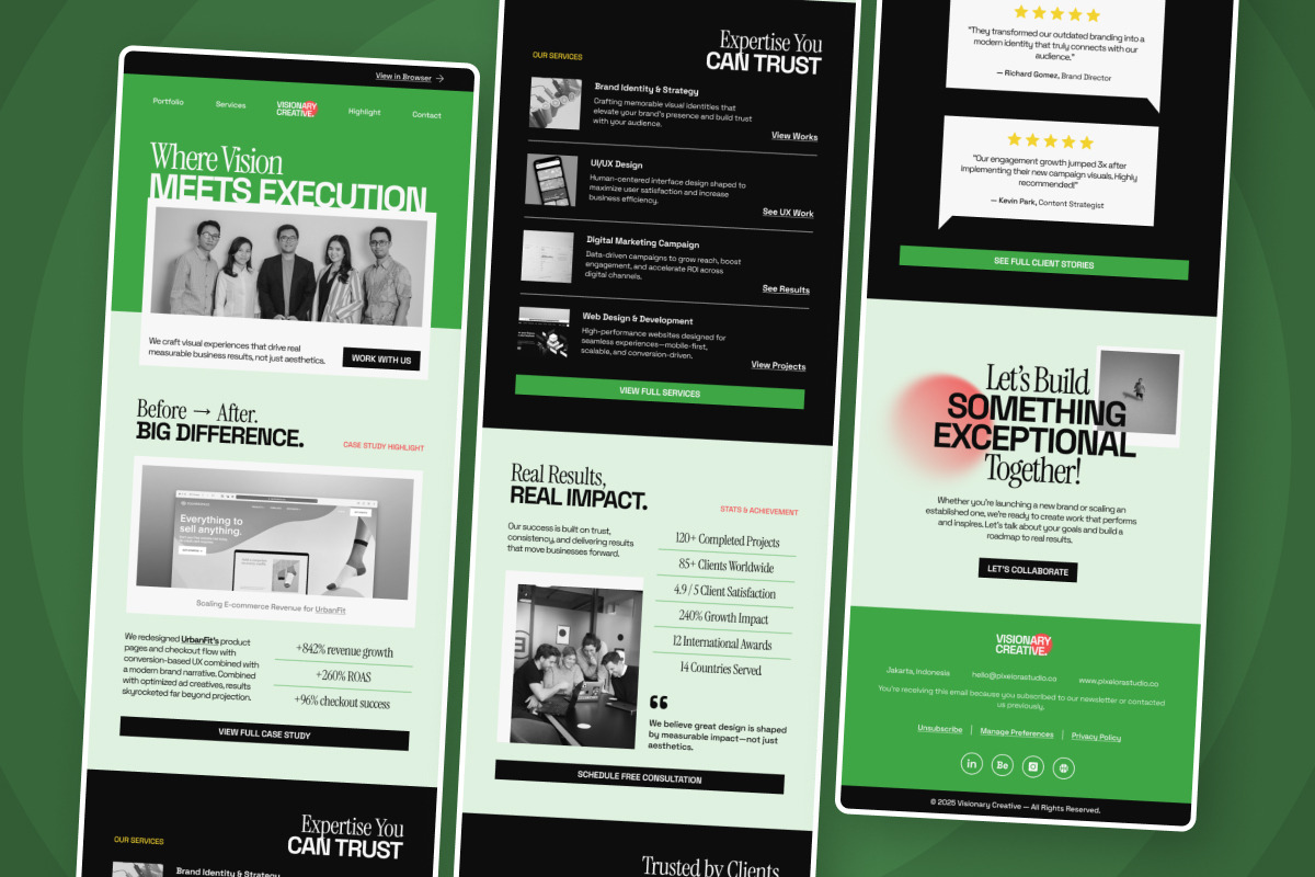 Contemporary Agency Portfolio Email, a Landing Page Template by twinstd (Photo 5 of 5)