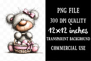 Whimsical Easter Teddy Bear Clipart, an Illustration by Designking (Thumbnail 4 of 5)