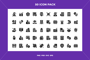 Money icons, an Outline Icon by Wencory