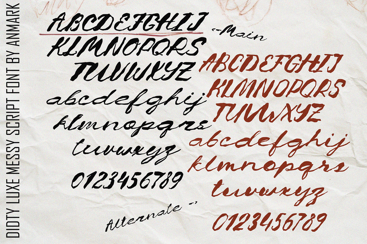Dirty Luxe: Inky Messy Script Font, a Script Font by AnMark (Photo 9 of 12)