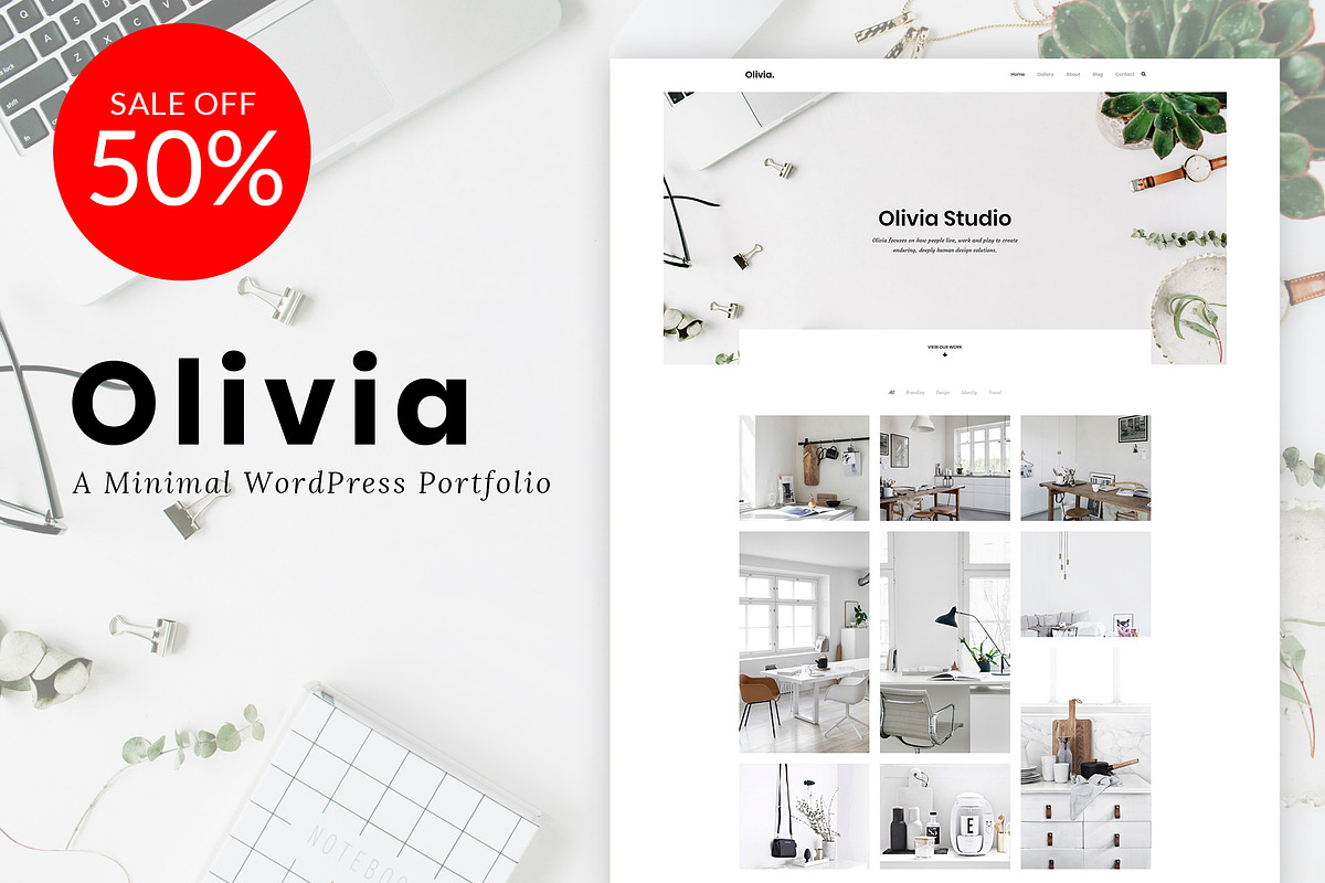 Olivia - A Minimal Portfololio, a WordPress Template by kaiwp