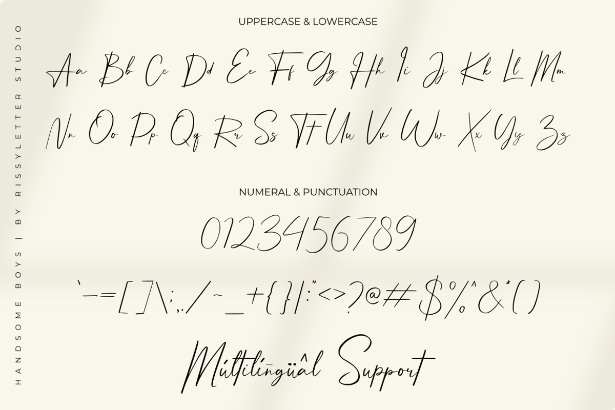 Handsome Boys | Natural Signature, a Handwritten Font by Rissyletter Studio (Photo 8 of 11)