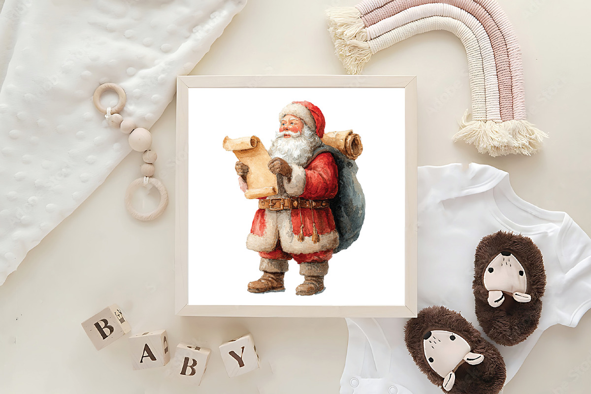 African American Santa Claus Clipart, an Illustration by CraftArtStudio (Photo 6 of 6)