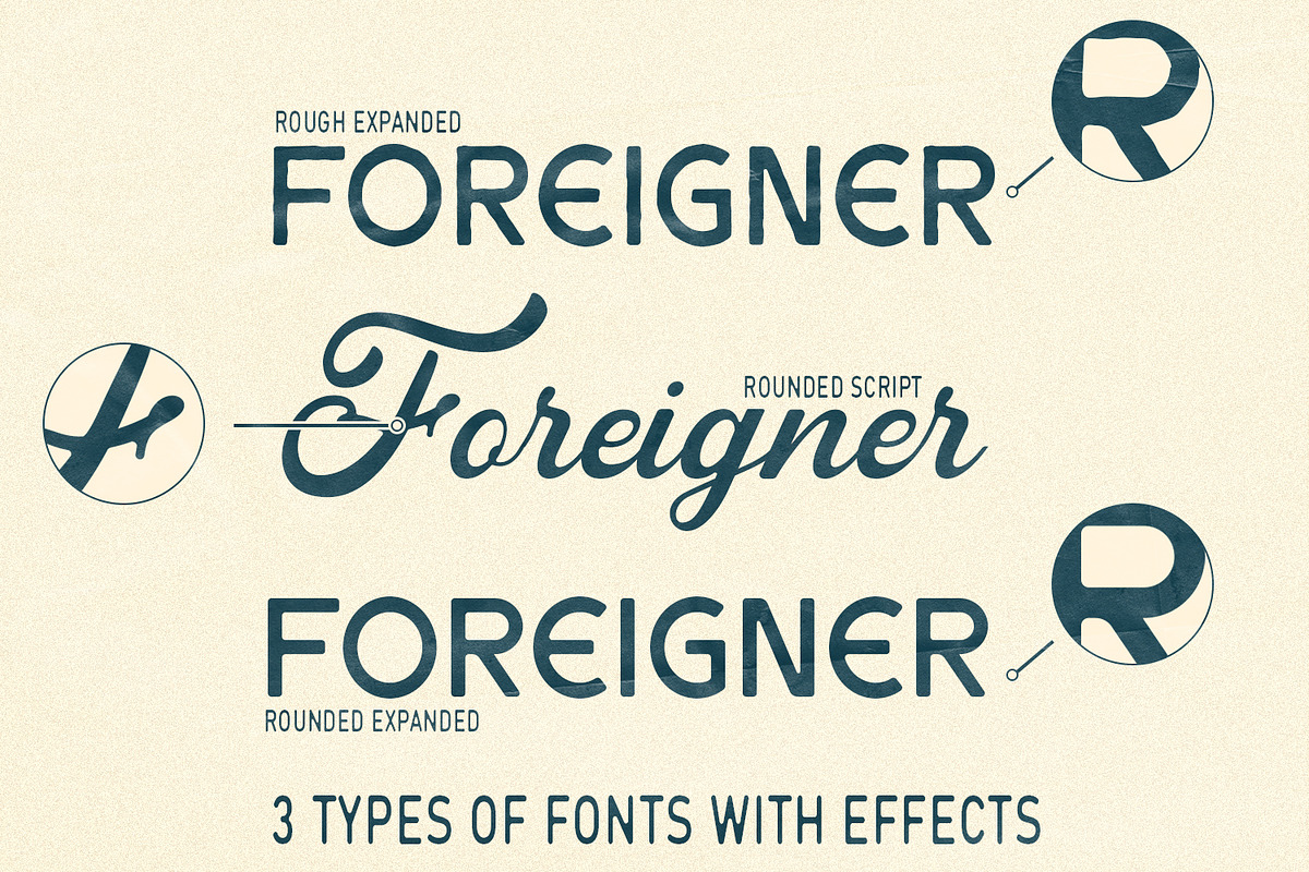 Foreigner - Vintage Font Collection, a Font by HeyFonts (Photo 4 of 15)