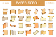 Parchment Paper Scroll Sheets Set, an Education Illustration by Designfour (Thumbnail 1 of 6)