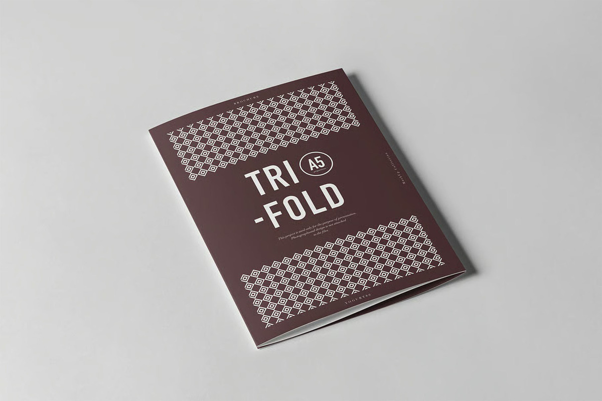 Tri-Fold A5 Brochure Mock-up, an Advertising Mockup by zippypixelstudio (Photo 6 of 9)