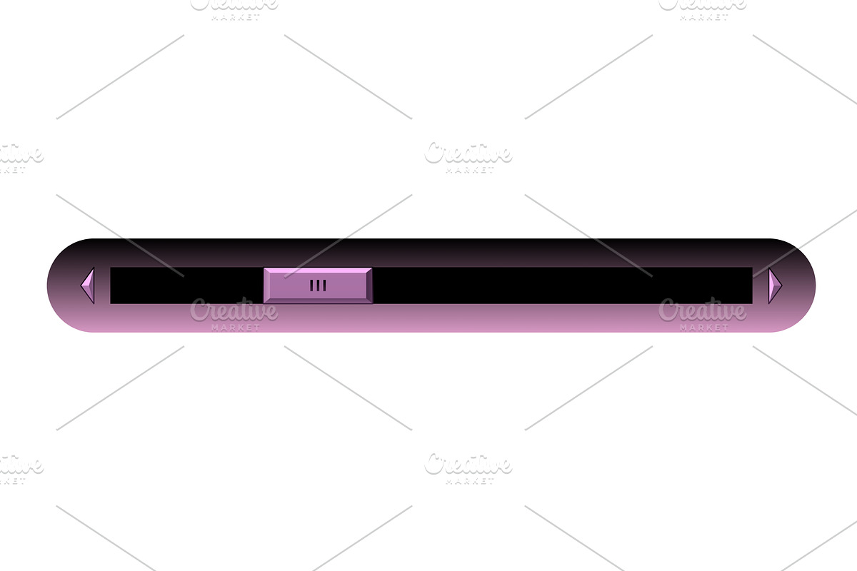 Scroll bar slider. UI horizontal, an Object Illustration by the8monkey
