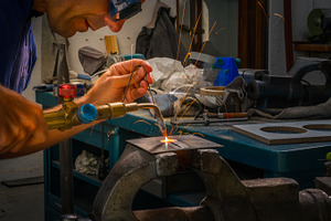 Blowtorch worker stock photo containing blowtorch and industry