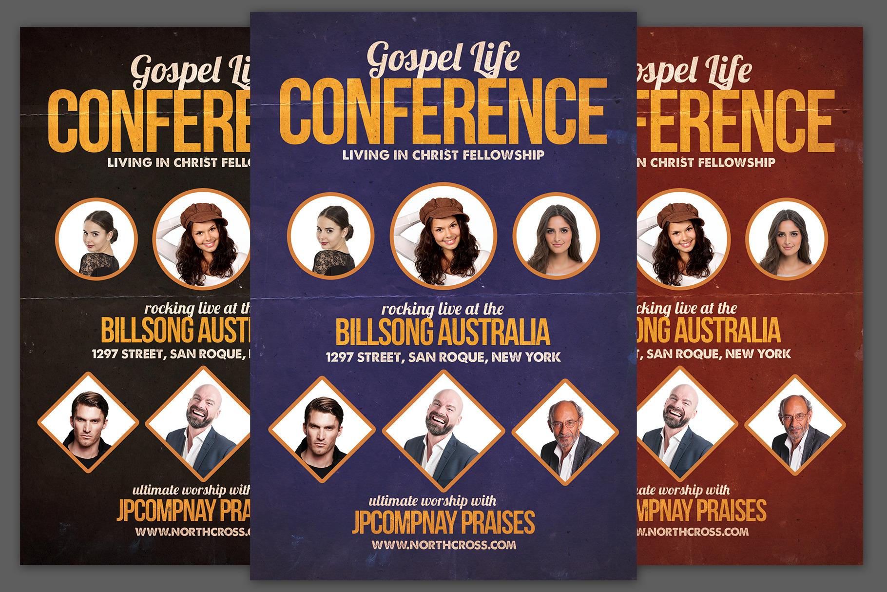 Gospel Life Conference Church Flyer, a Flyer Template by KiraYamato ...