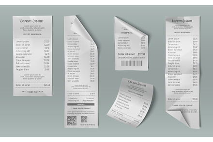 Payment receipts set isolated on, an Object Illustration by art PVP - market
