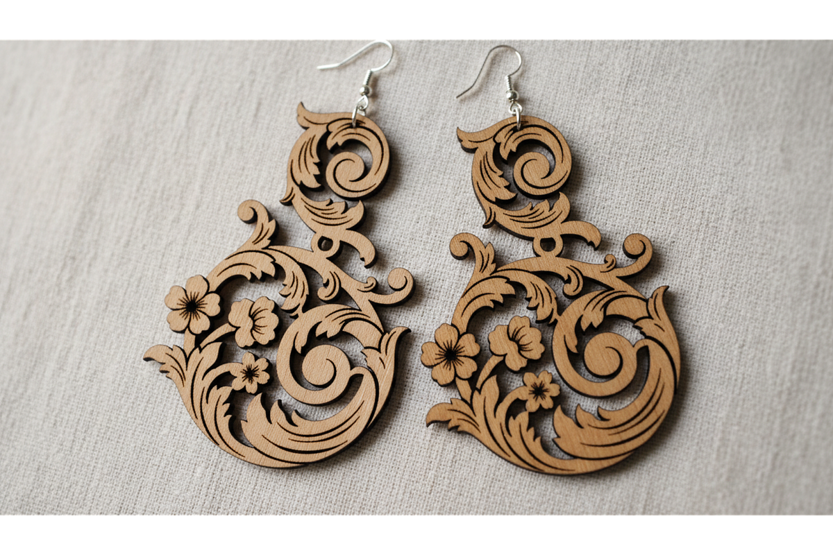 Flower Art Earring Designs, a Graphic by musafir_fashion (Photo 4 of 11)