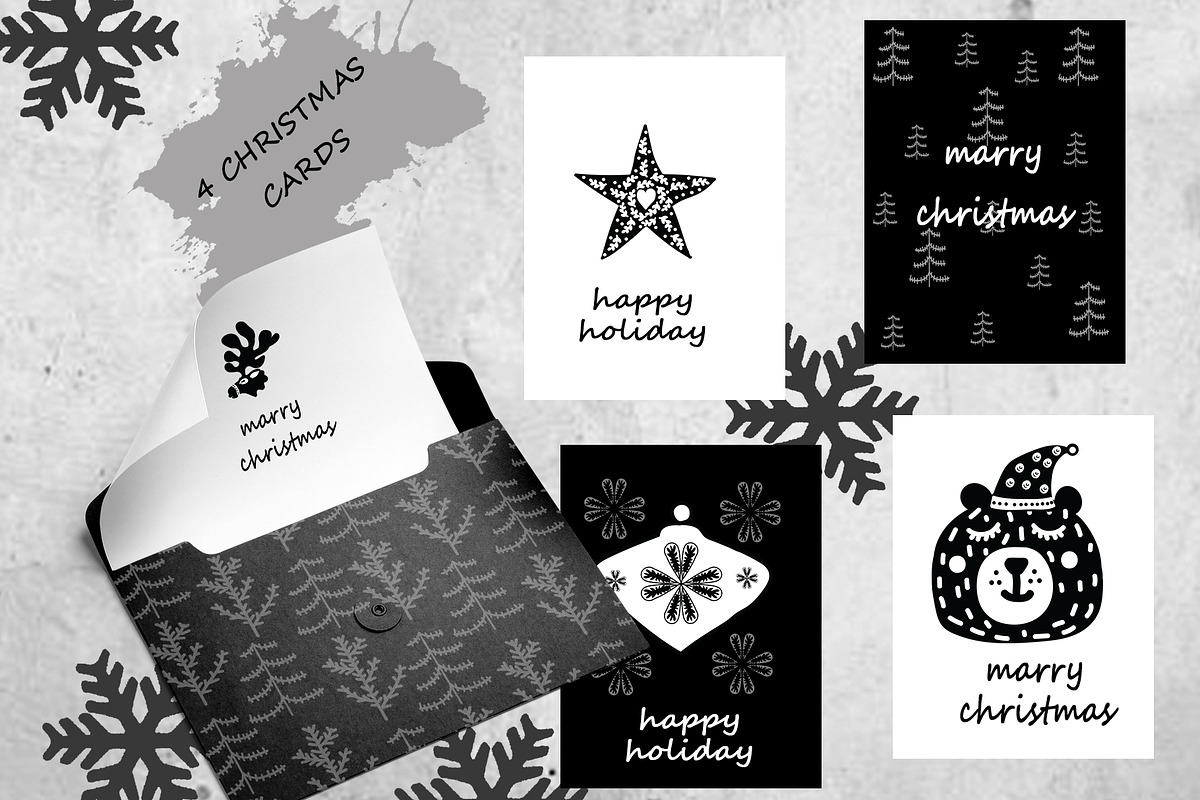 Scandinavian Christmas Elements, an Animal Illustration by Pixavics (Photo 3 of 5)