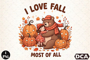 I Love Fall Most of All Png, an Illustration by DreamCafeArt (Thumbnail 1 of 7)
