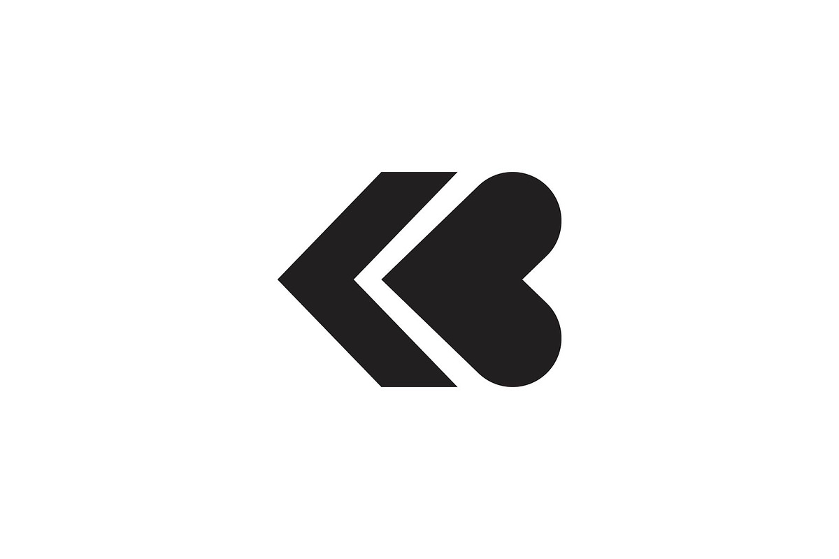 KB Heart Logo Design, a Branding & Logo Template by FransiskaDesign