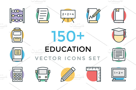 150 Education Vector Icons