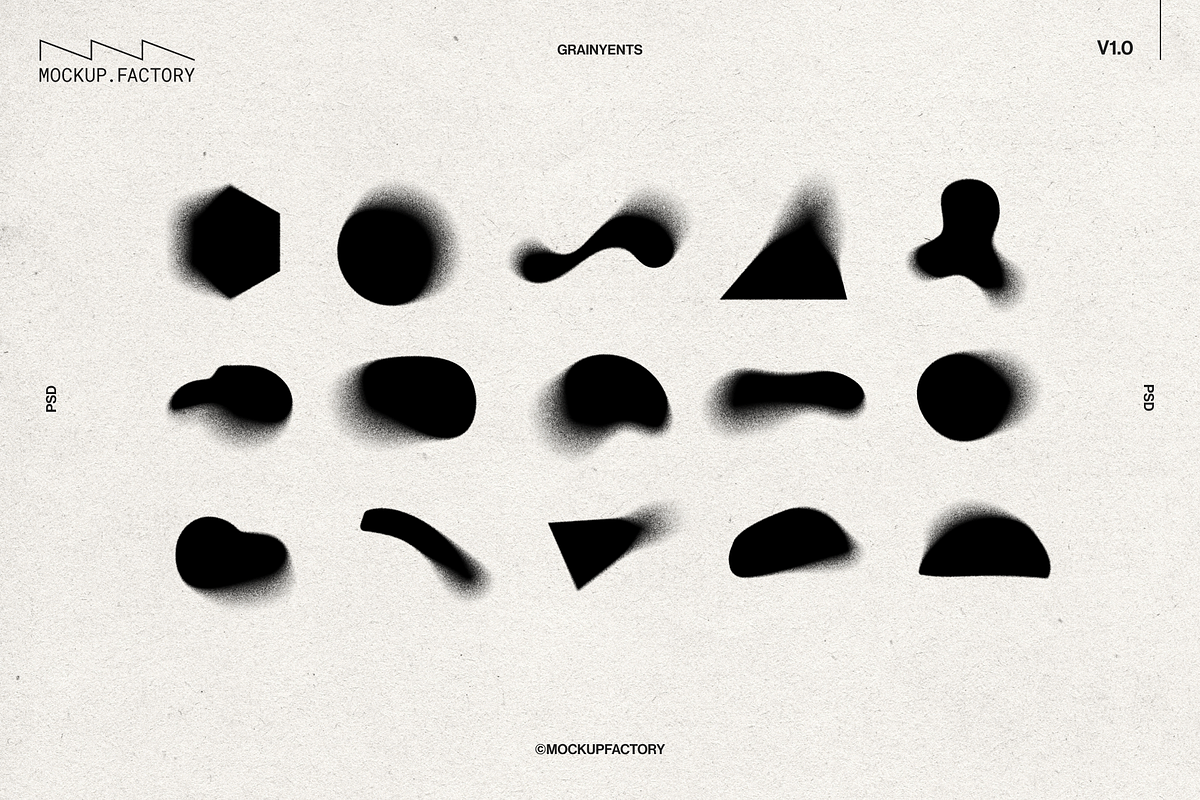 Grainyents | Grainy Gradient Shapes, an Object Graphic by Mockup.Factory (Photo 2 of 8)