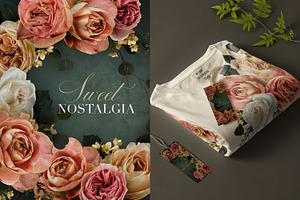 Nostalgia Rose Floral Clip Art