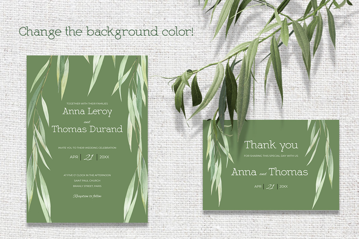 Wedding Set Under a Green Willow, an Illustration by Olga Koelsch (Photo 7 of 10)