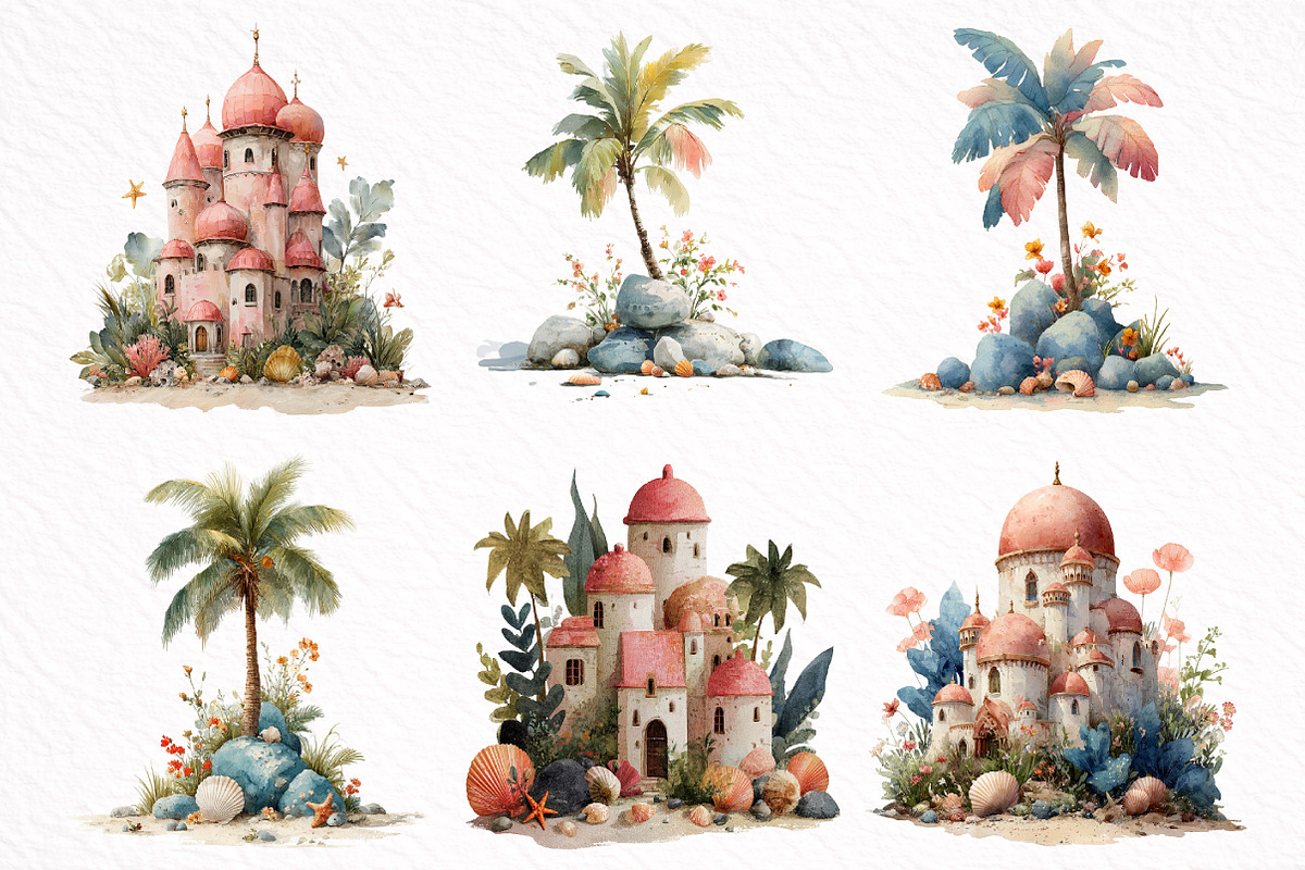 Watercolor Summer Clipart, an Illustration by DreamArtGraphic (Photo 4 of 8)