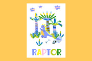 Cute Cartoon Cards with Dinosaurs, an Animal Illustration by the_myro (Thumbnail 8 of 10)