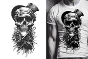 Pirate skull illustration, an Illustration by optimism (Thumbnail 1 of 3)