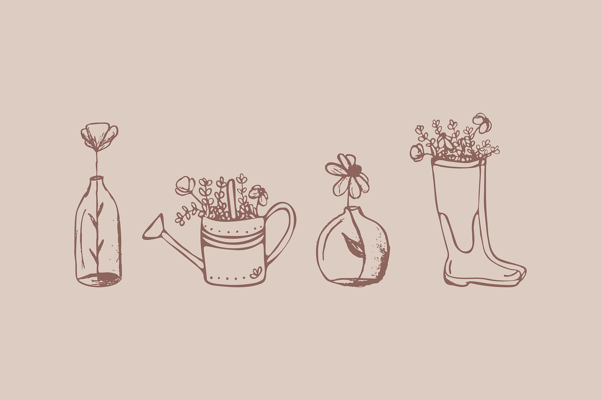 Minimalist Flowers Illustrations, an Illustration by naima.design (Photo 3 of 6)