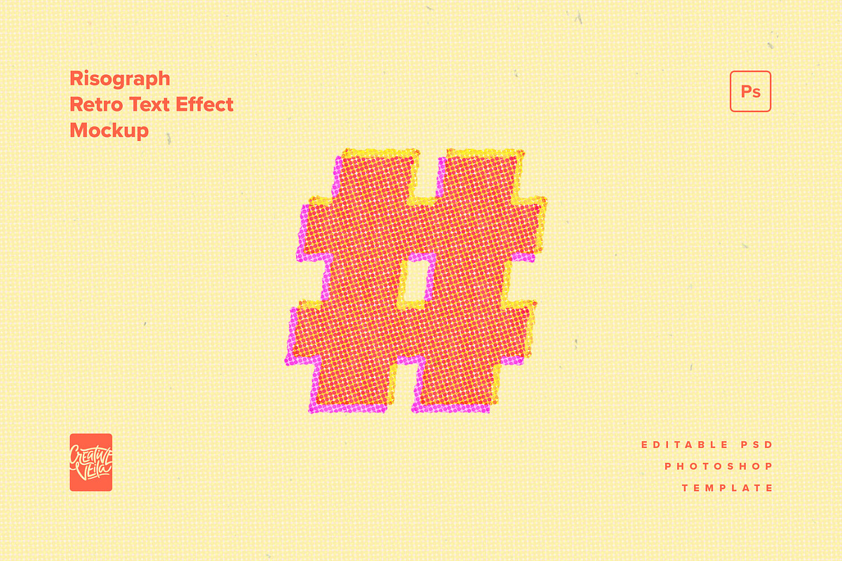 Risograph Retro Text Effect, a Layer Style Add-On by veila.me (Photo 5 of 6)