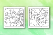 Country Scene Cozy Coloring Pages, a Decorative Illustration by Coco Bloom (Thumbnail 3 of 4)