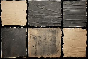 Set of black parchment paper sheet o, an Abstract Photo by Pixeness Studio