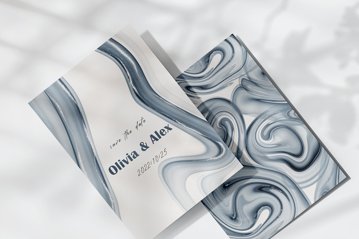 Winter alcohol ink and line art set, a Texture Illustration by Tiana Geo (Photo 10 of 15)
