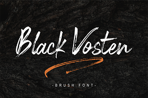 Black Vosten - Brush Font