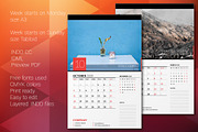 Wall Calendar 2020, a Stationery Template by AntartStock (Thumbnail 4 of 6)
