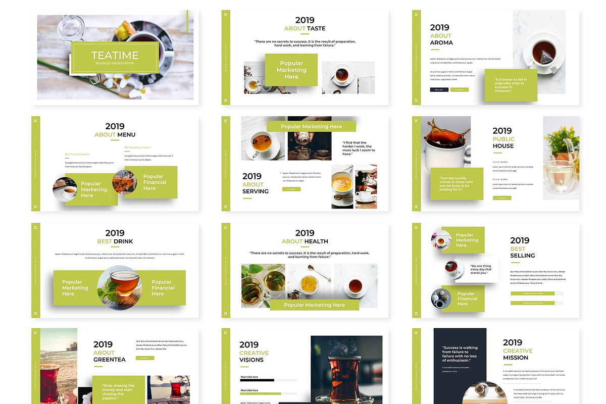 Teatime - Powerpoint Template, a Presentation Template by AQR Studio