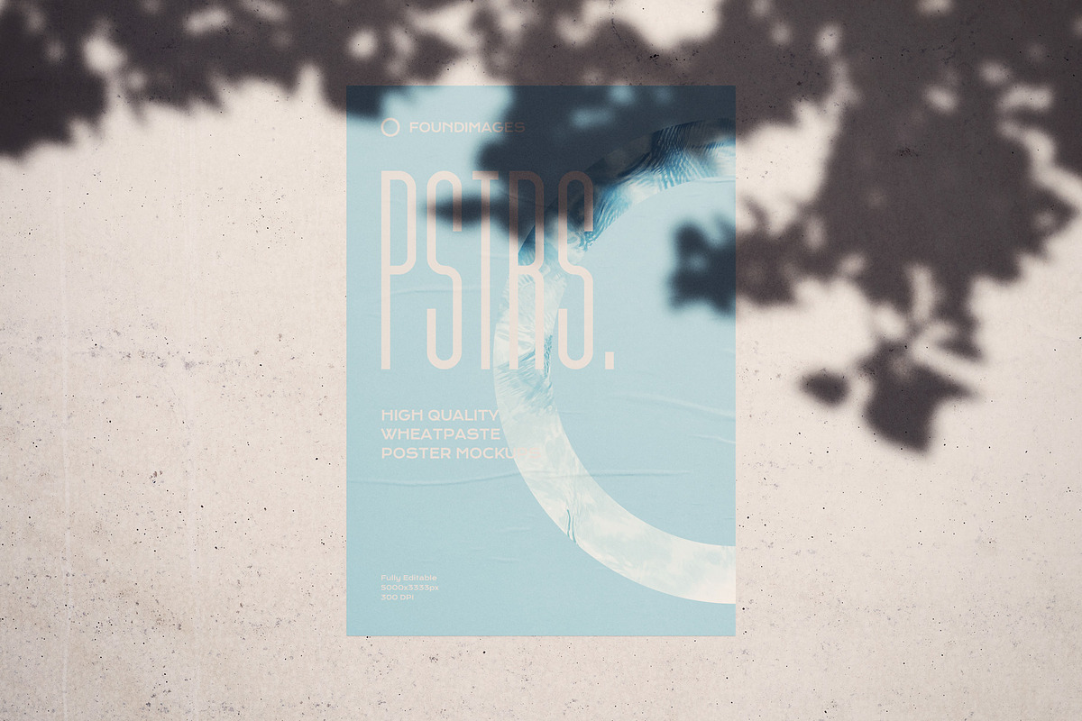50 poster mockup bundle glued paper, an Advertising Mockup by FoundImages (Photo 11 of 55)