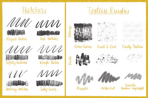 Sketch Texture Procreate Brush Set