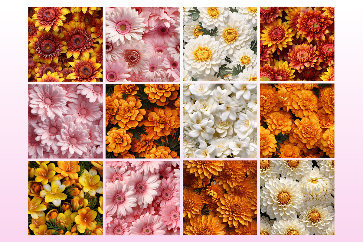 3D Flower Seamless Pattern, a Pattern Graphic by Forhadx5 (Photo 8 of 10)