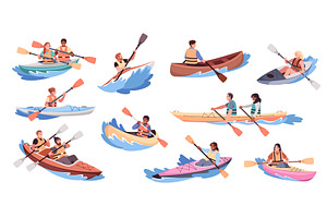 River rafting people. Extreme water, a Sport Illustration by YummyBuum