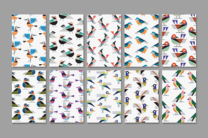 Flat Birds Illustrations & Patterns