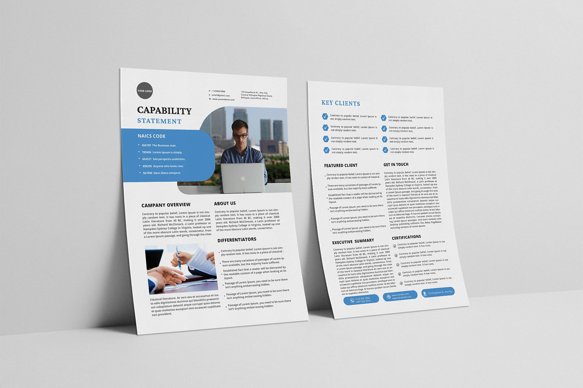 Capability Statement Templates, a Stationery Template by Design Zone (Photo 4 of 7)